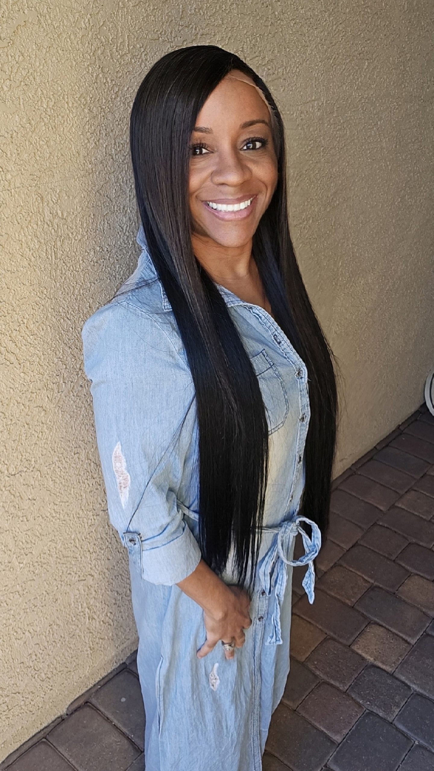 Silky Straight Wig (Natural Color) 250% Density - Image 6